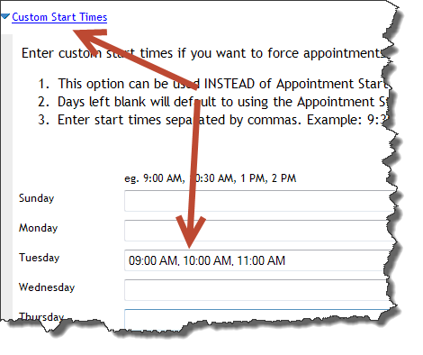 Image:Restricting Services to particular Days: Part 1